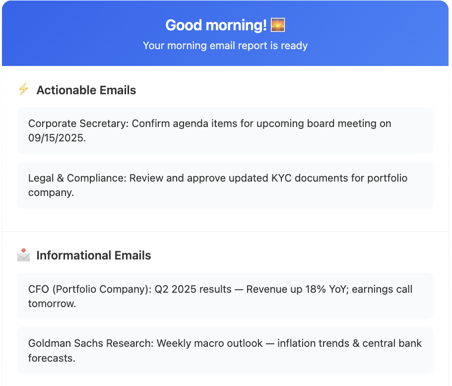 Daily Morning Report